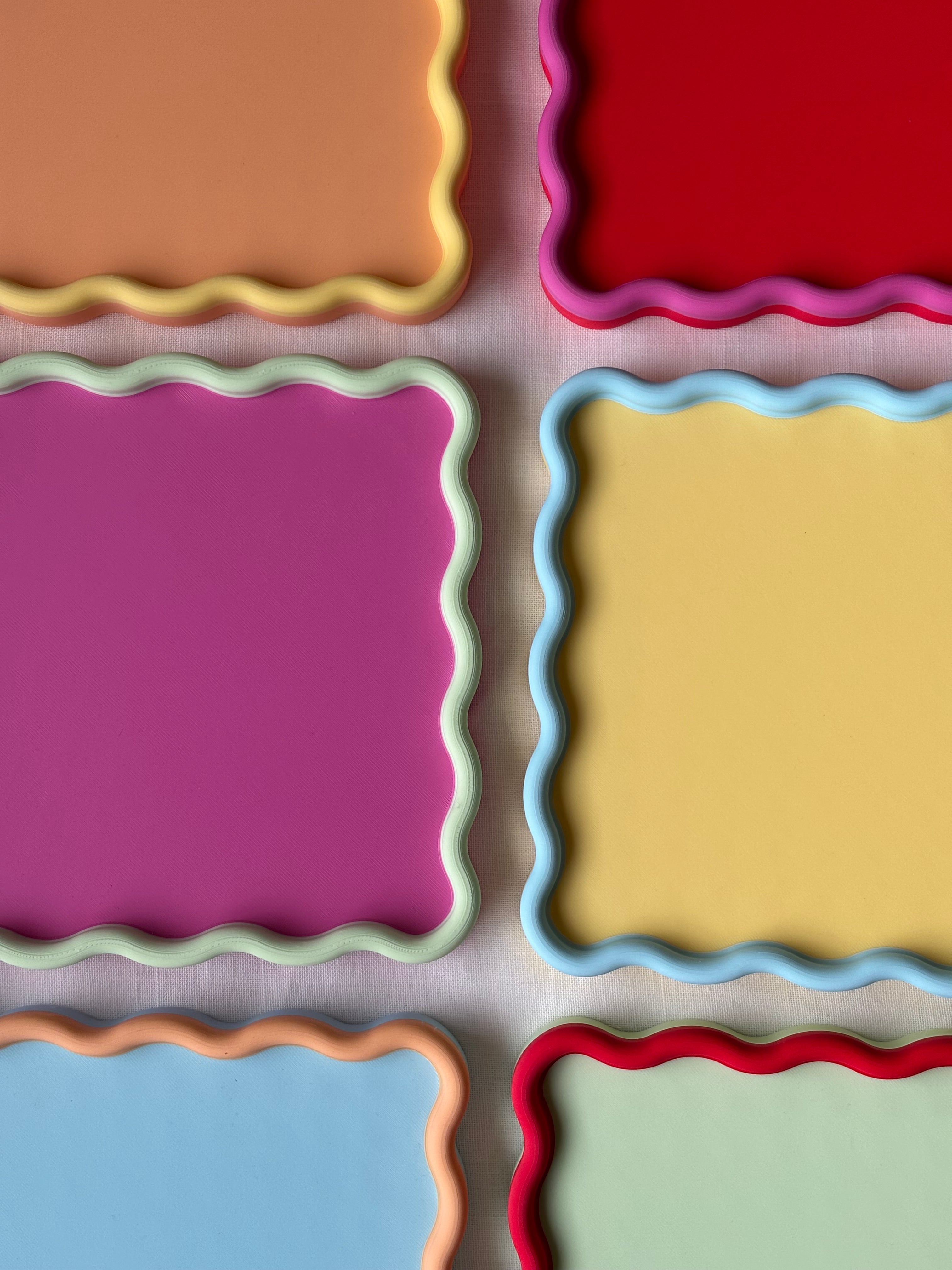 Scalloped Square Display Tray