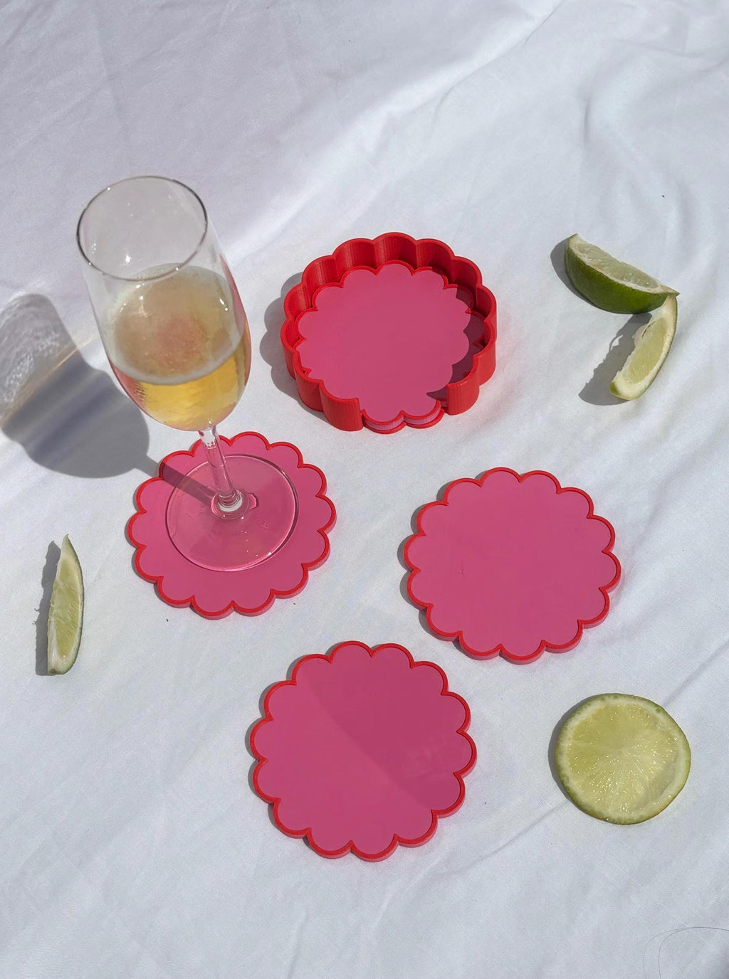 Scalloped Drink Coasters