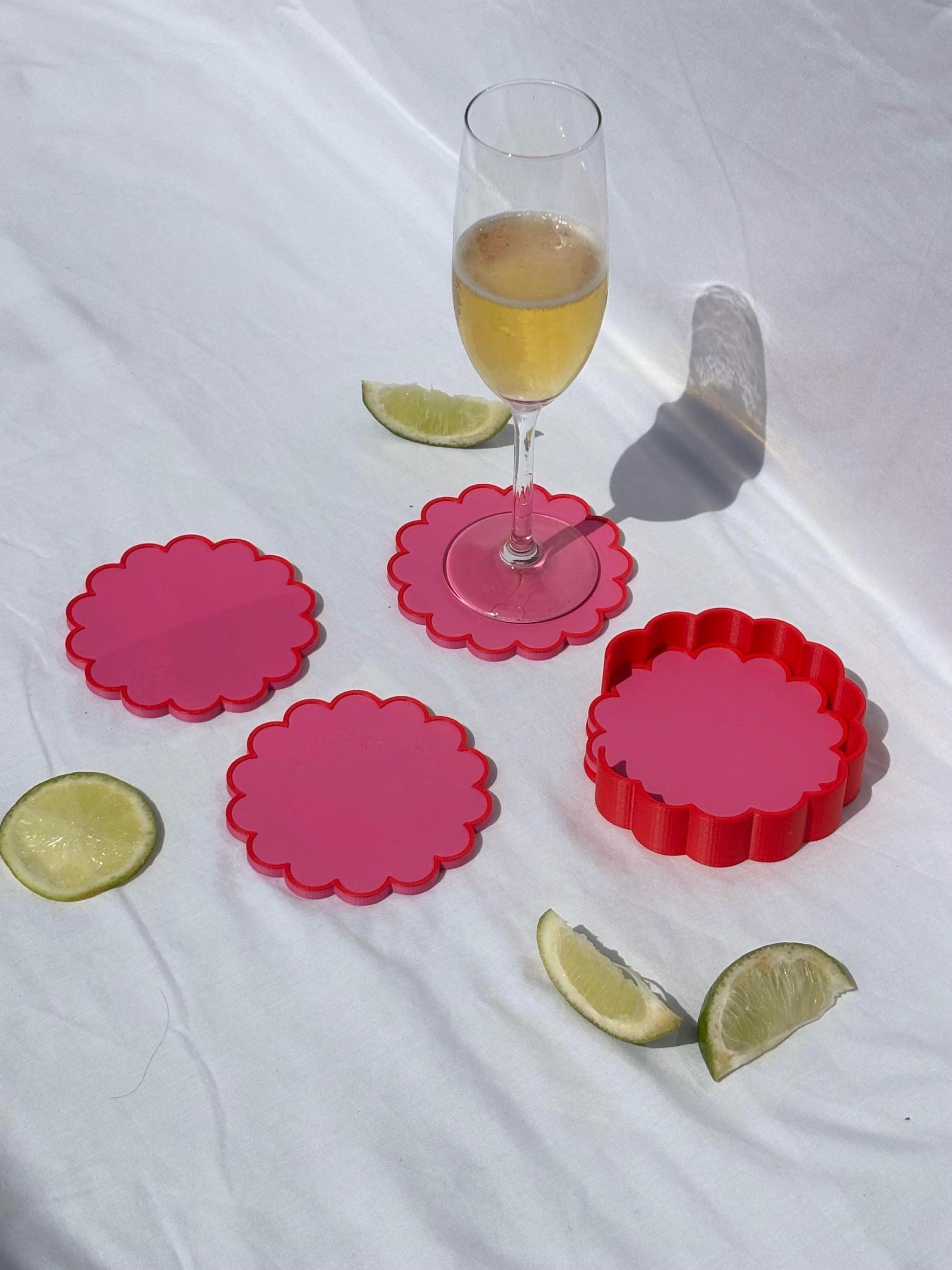 Scalloped Drink Coasters