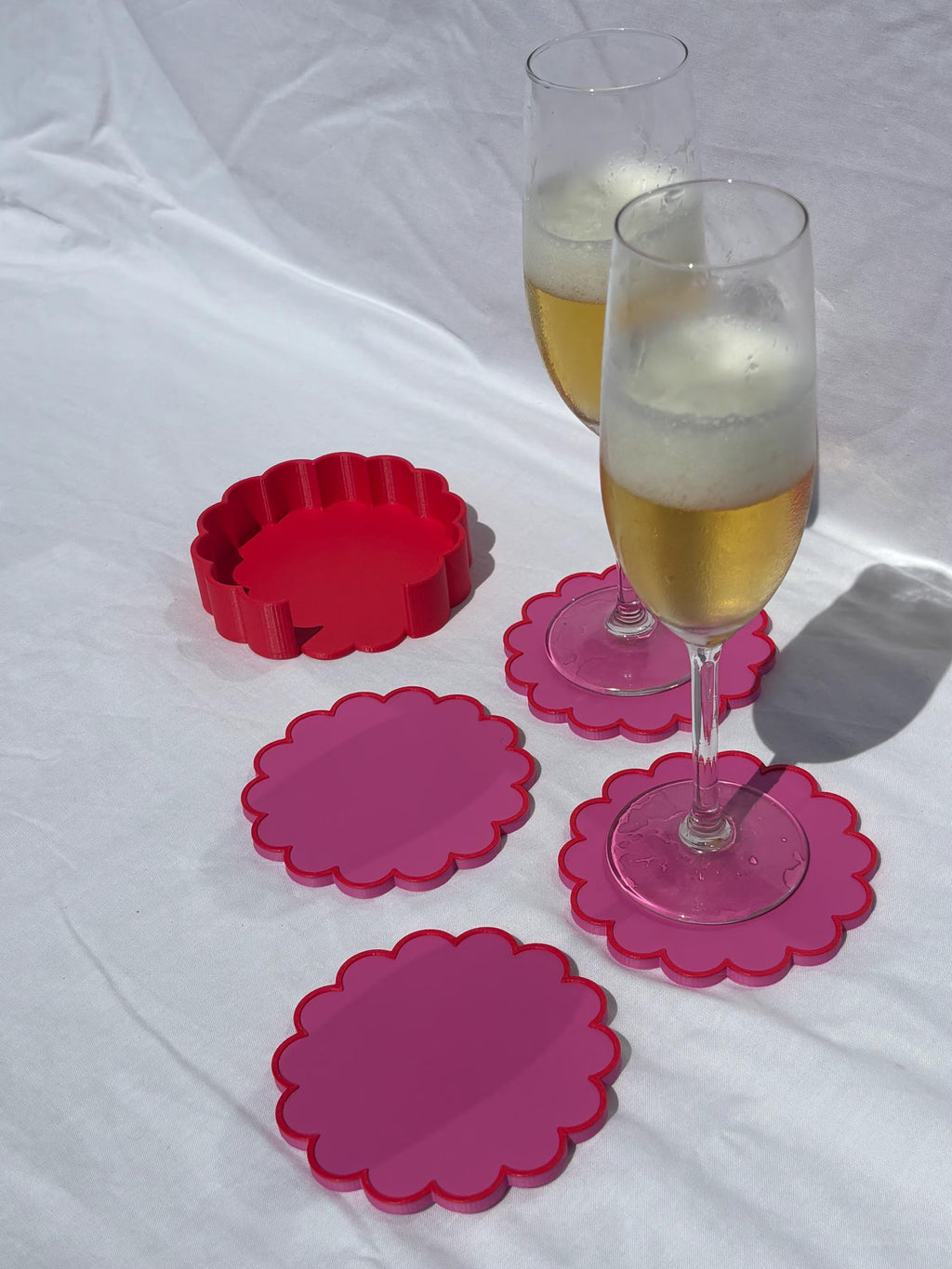 Scalloped Drink Coasters