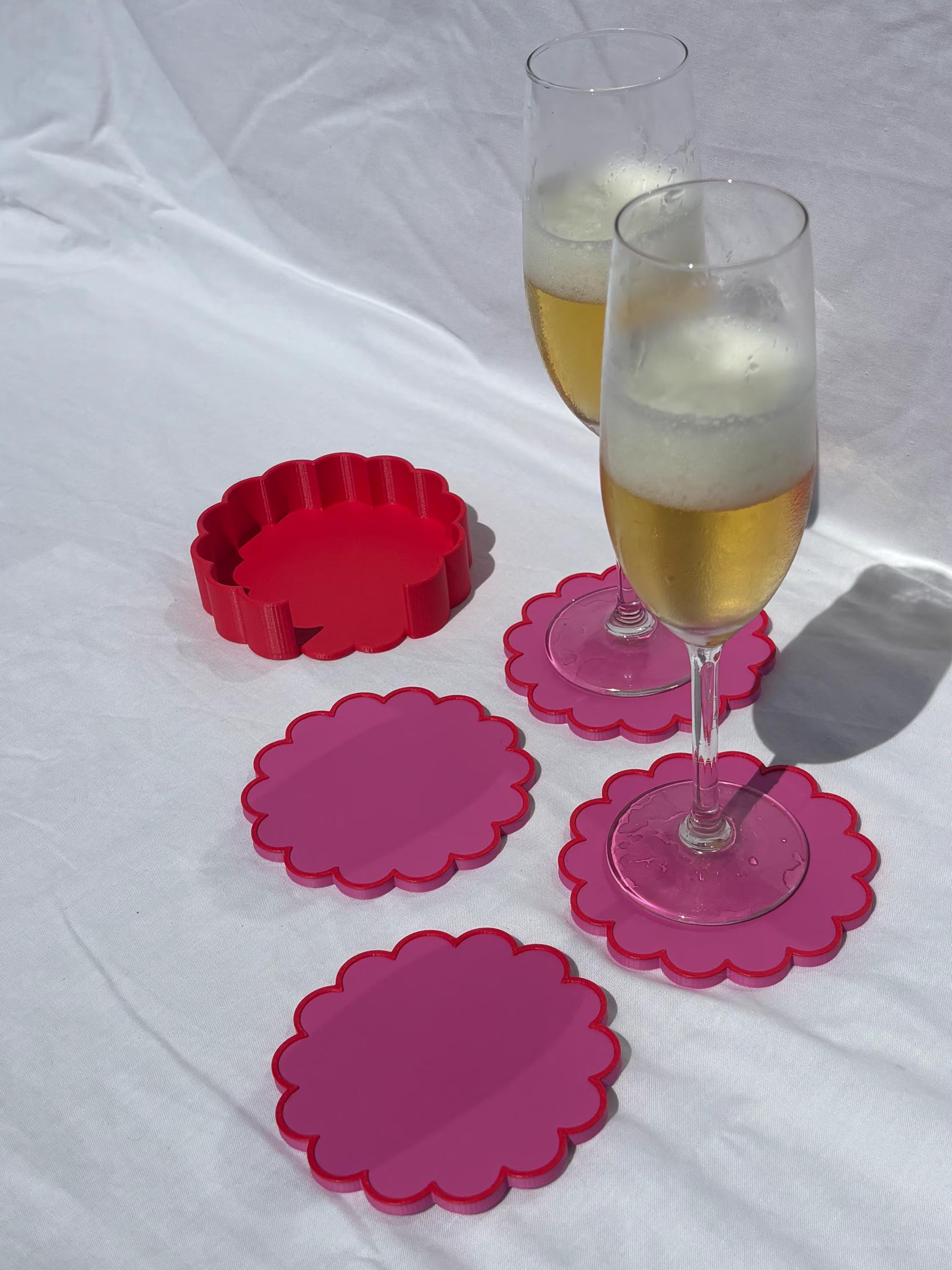 Scalloped Drink Coasters