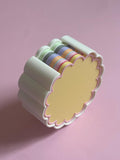 Multicoloured Scalloped Coasters