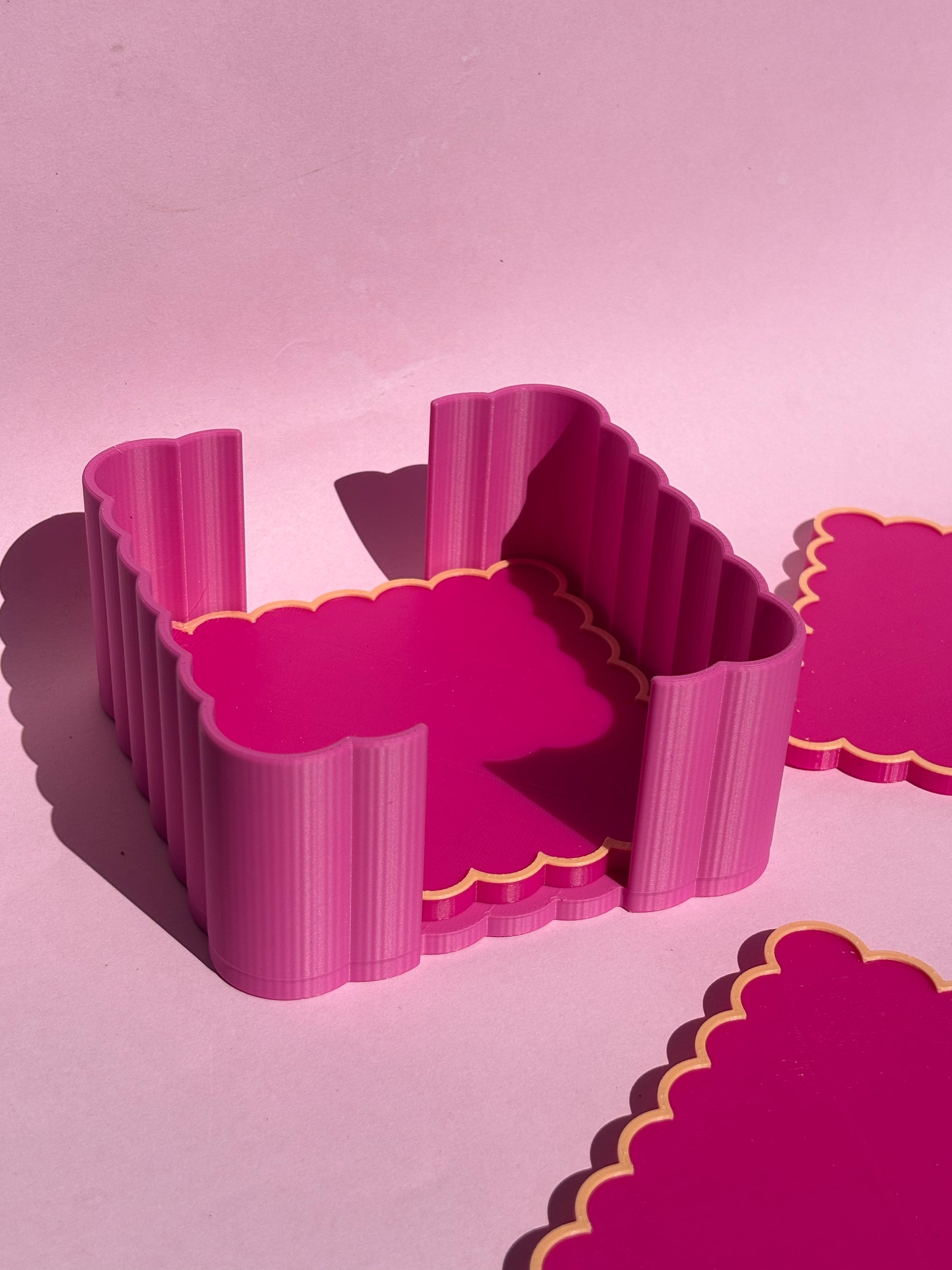 Square Scalloped Drink Coasters