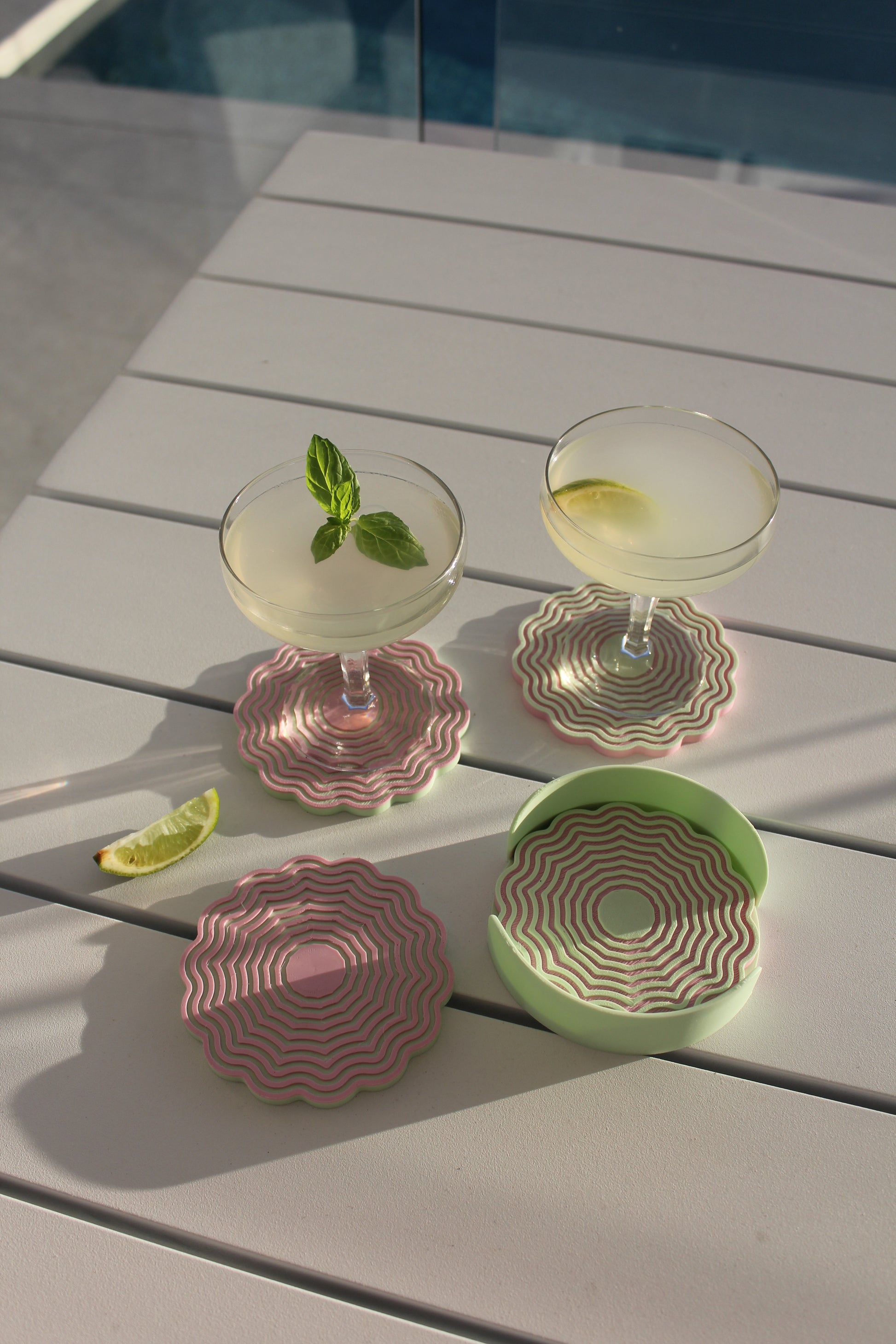 Wavy Scalloped Coasters