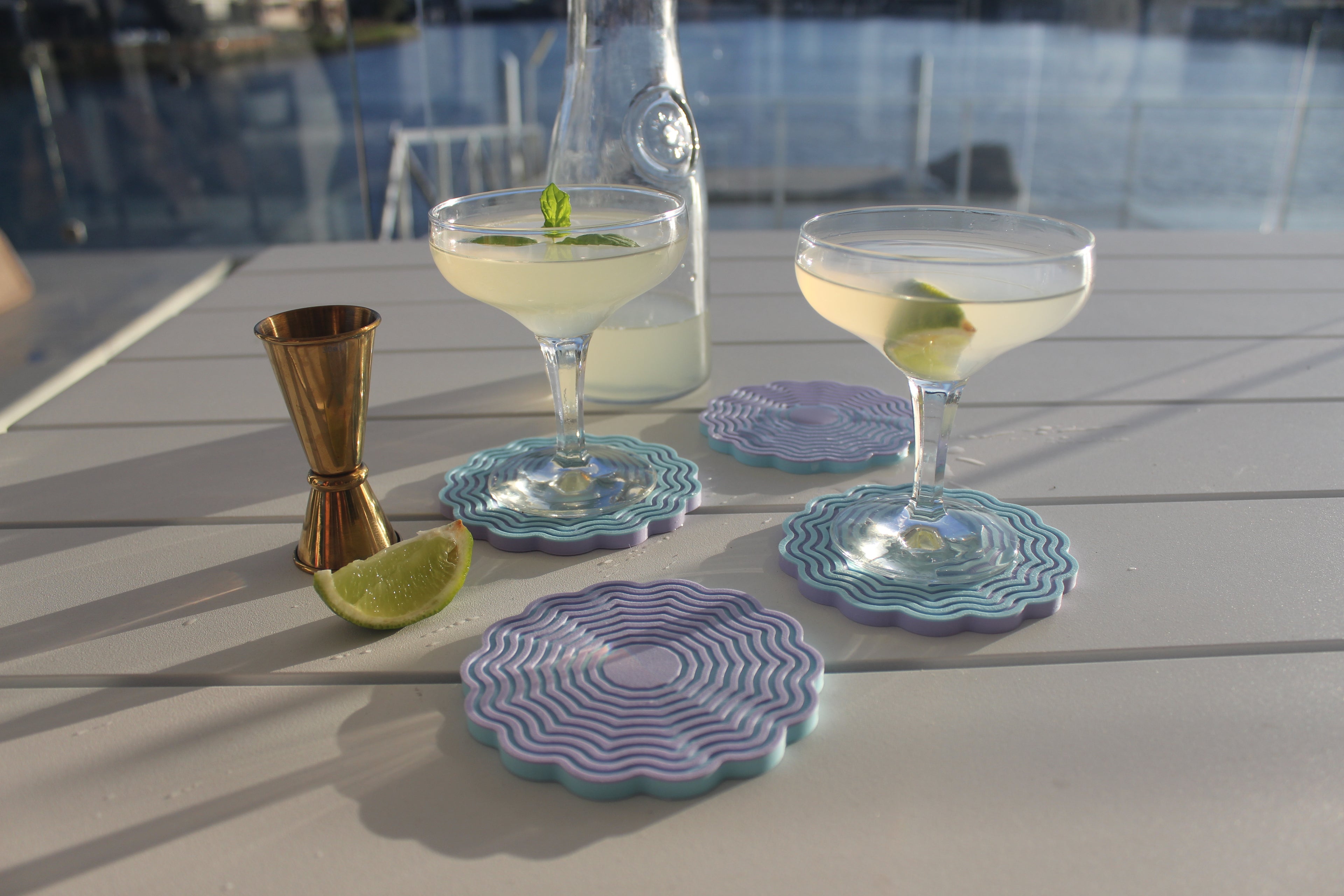 Wavy Scalloped Coasters