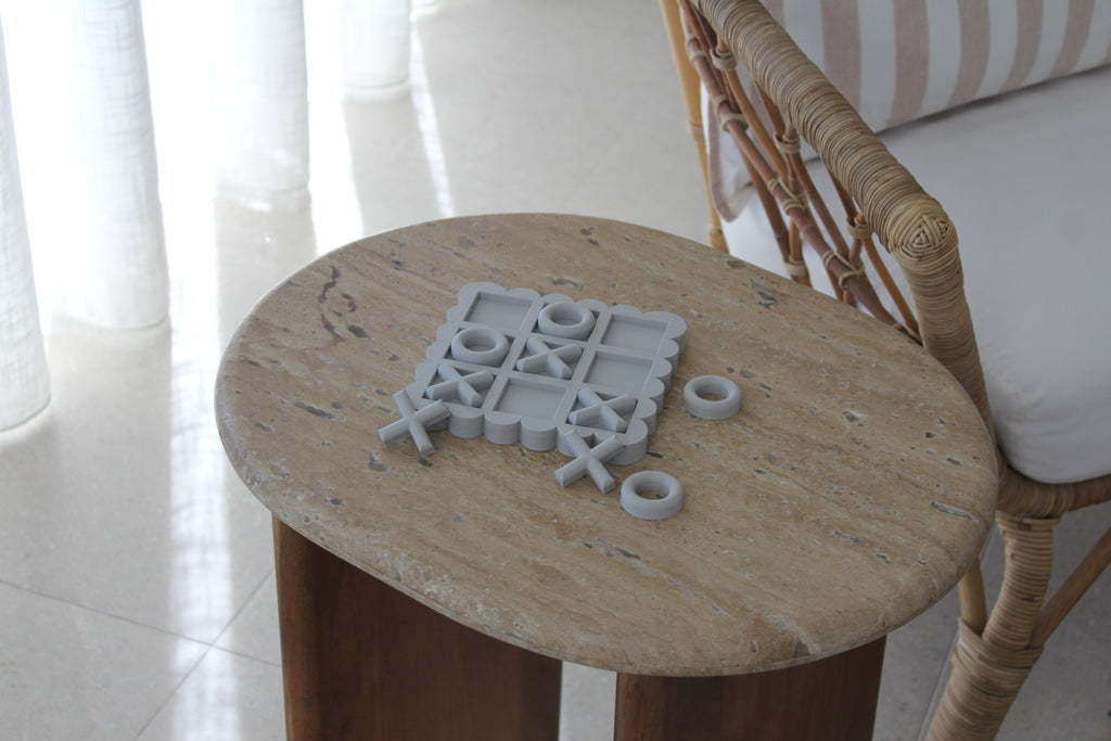 Scalloped Stone Look Noughts and Crosses