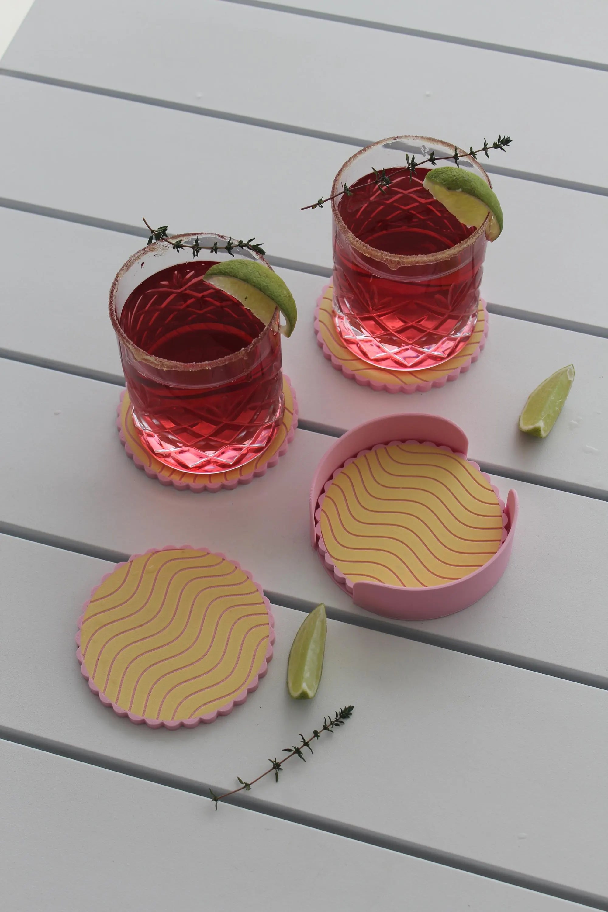 Wavy Scalloped Coasters