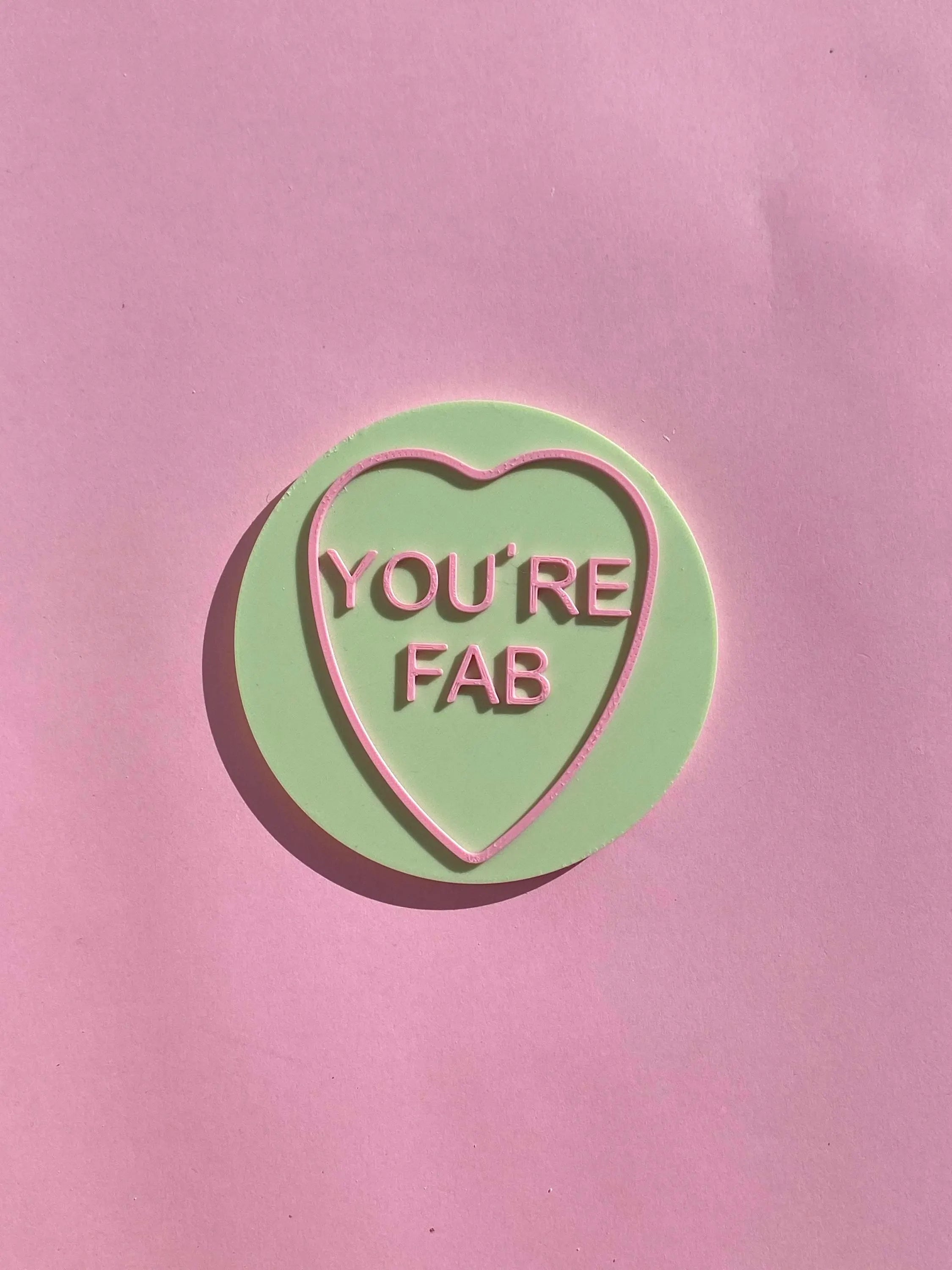 Conversation Hearts Coaster - Set of 4