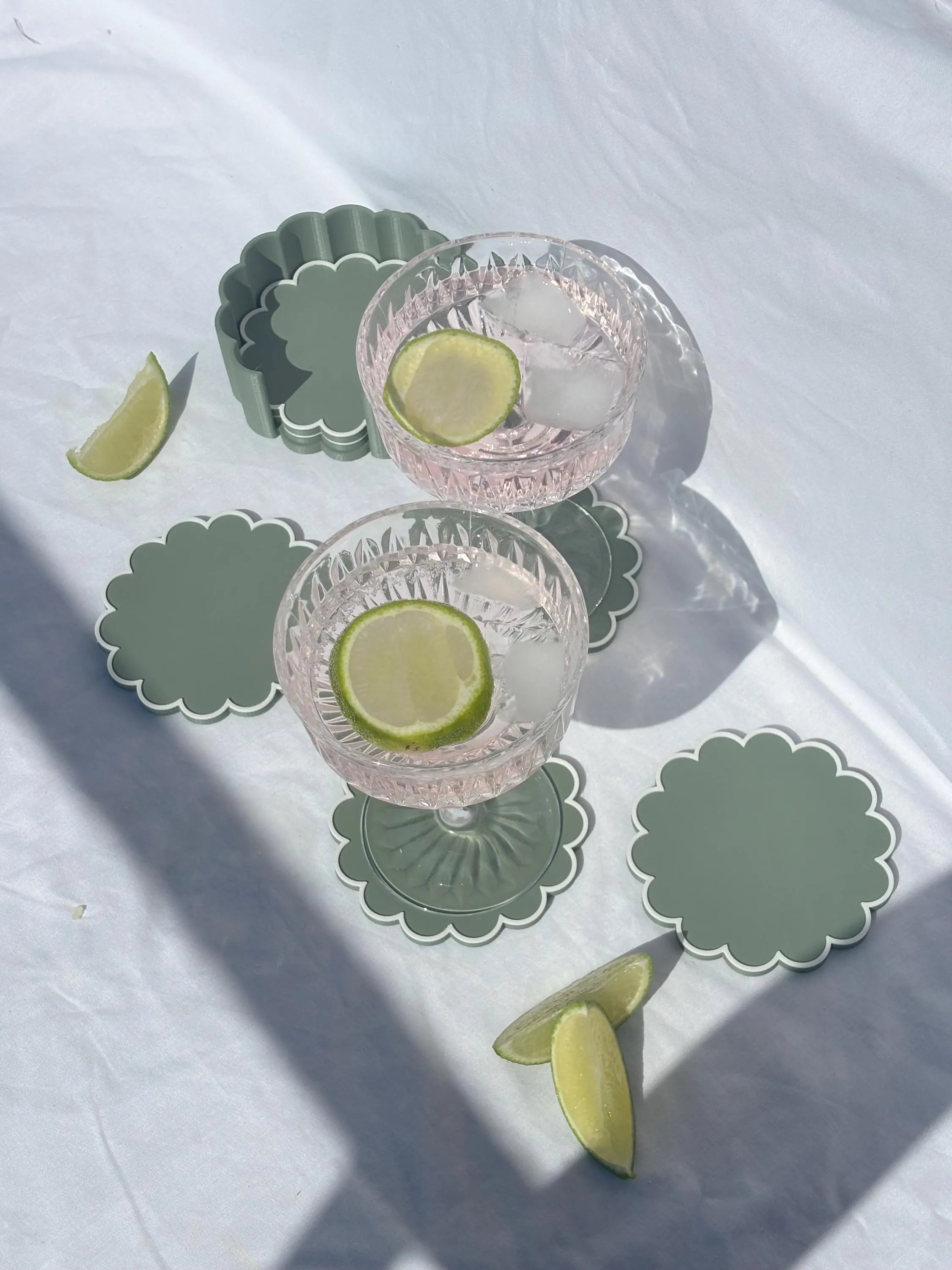 Scalloped Drink Coasters