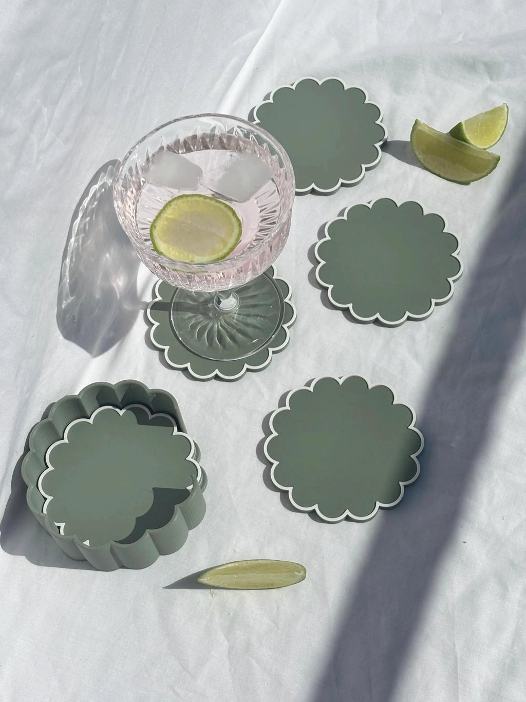 Scalloped Drink Coasters