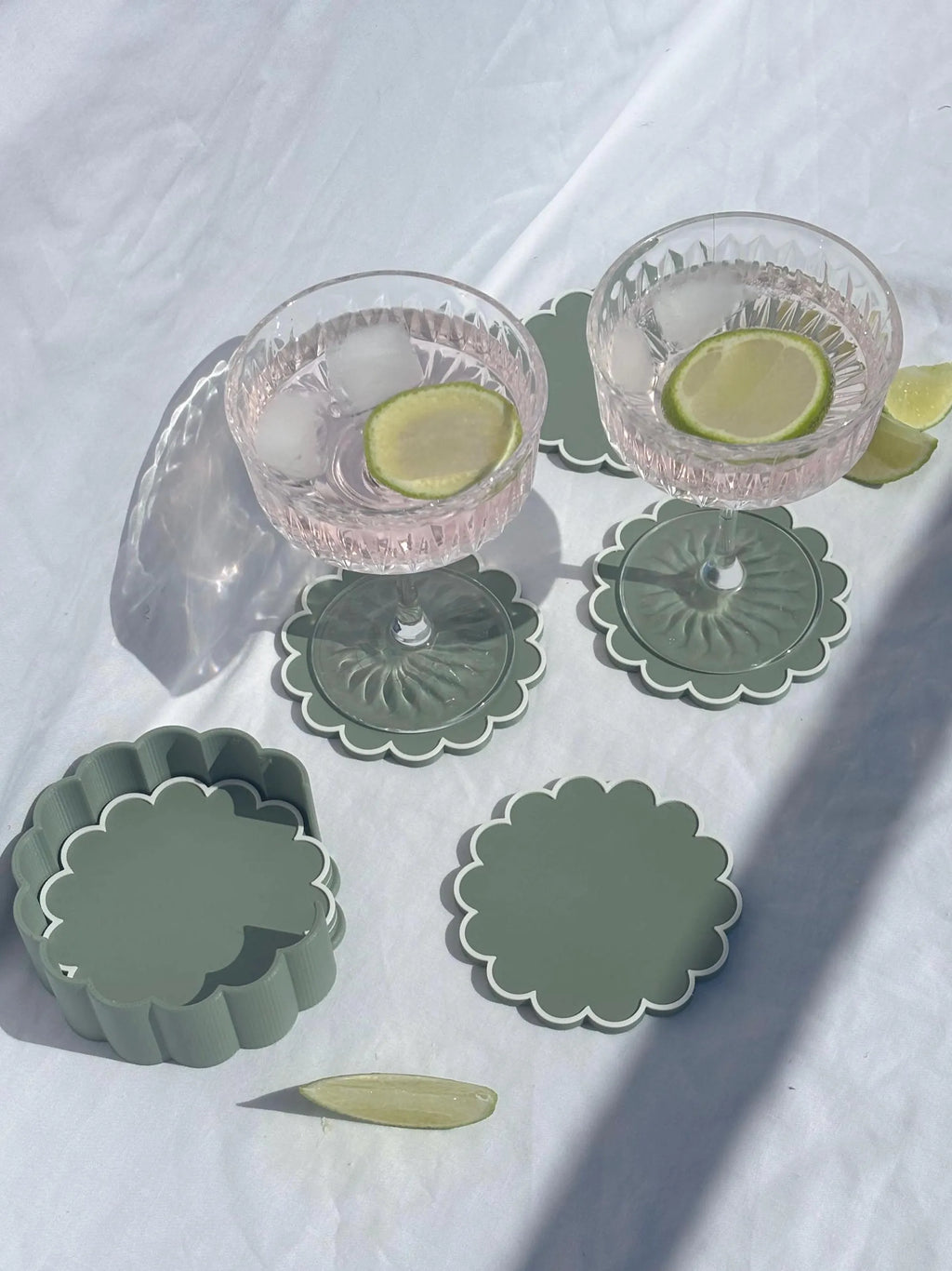 Scalloped Drink Coasters