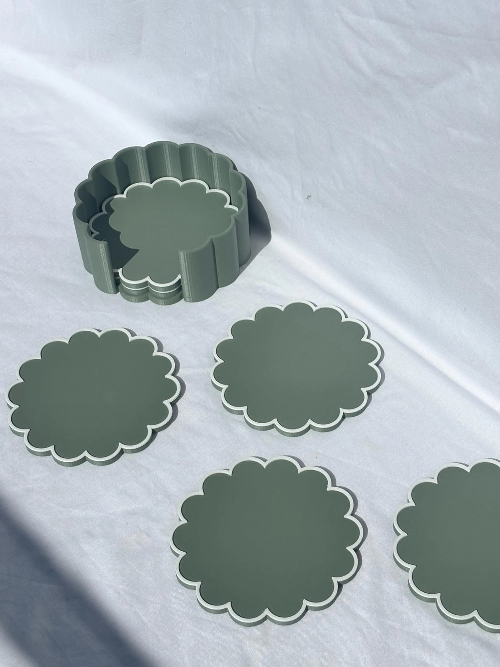 Scalloped Drink Coasters