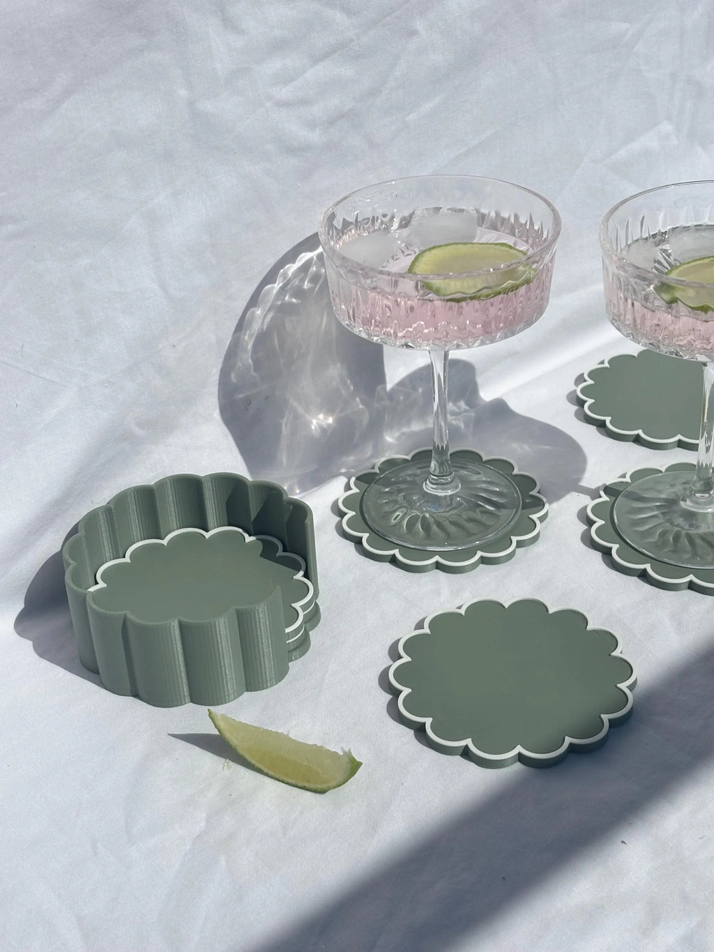 Scalloped Drink Coasters