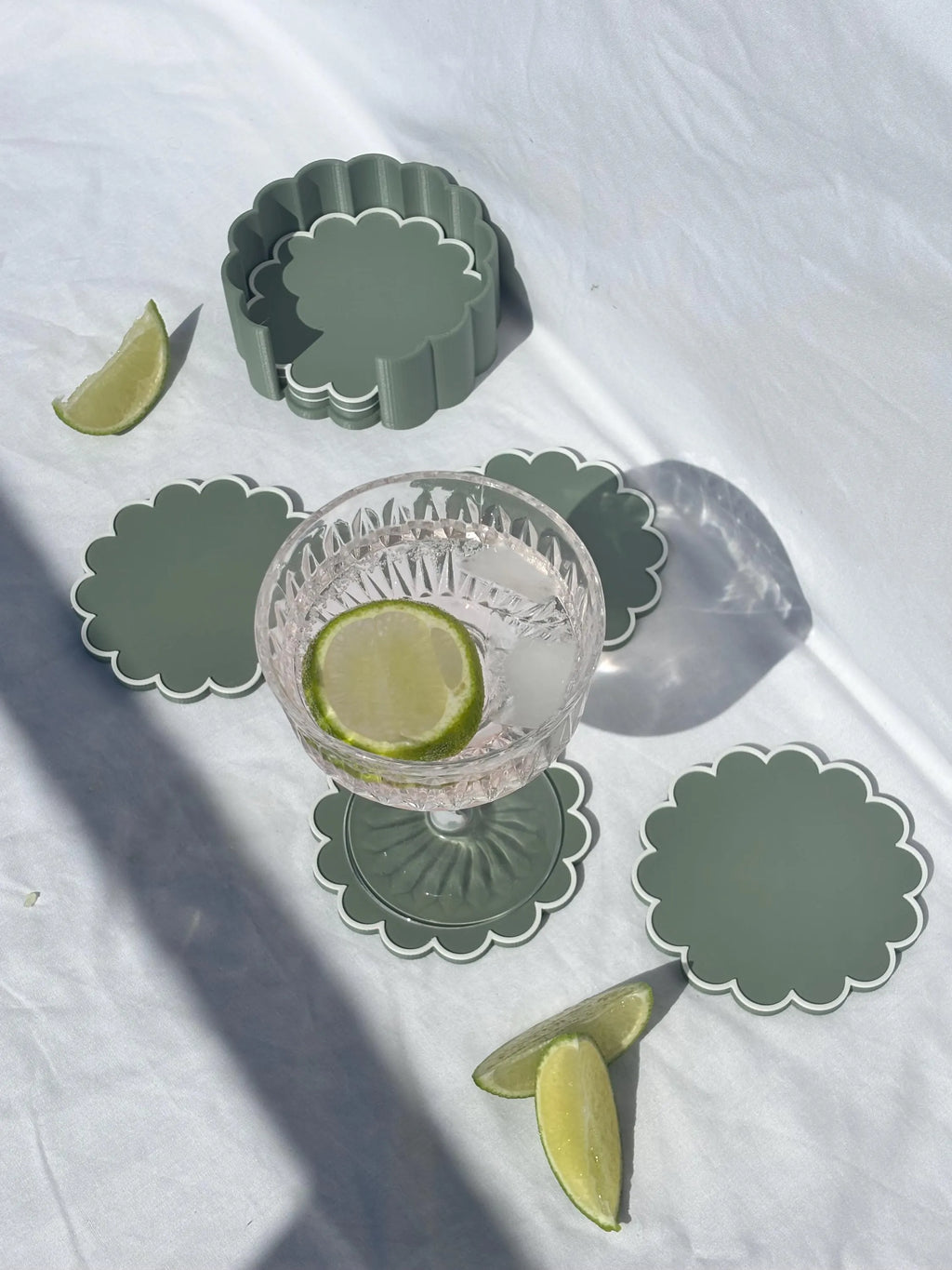 Scalloped Drink Coasters