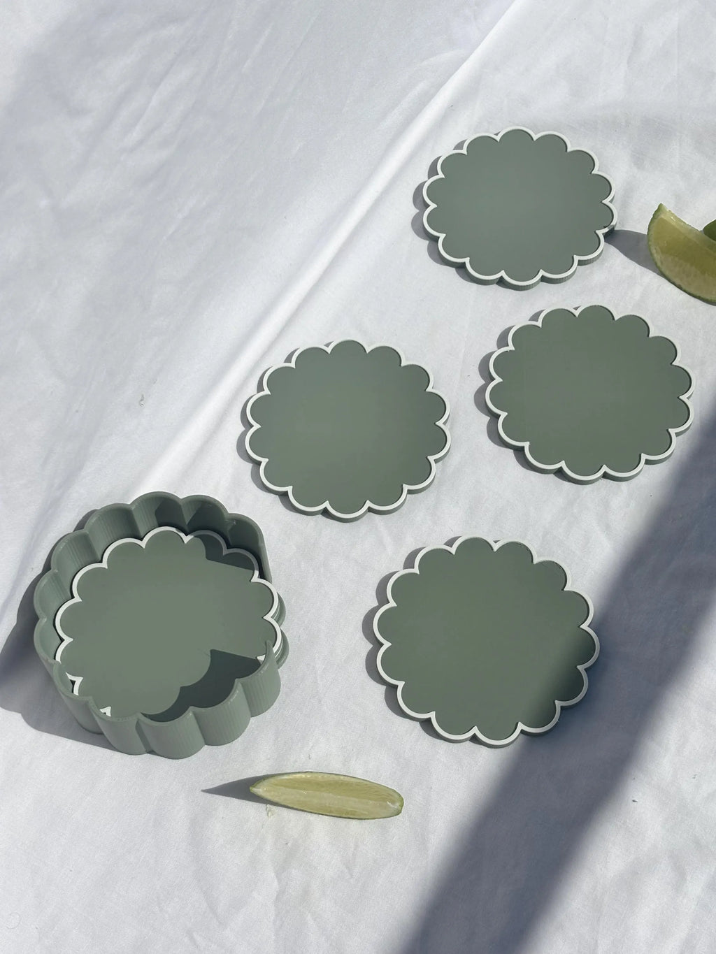 Scalloped Drink Coasters