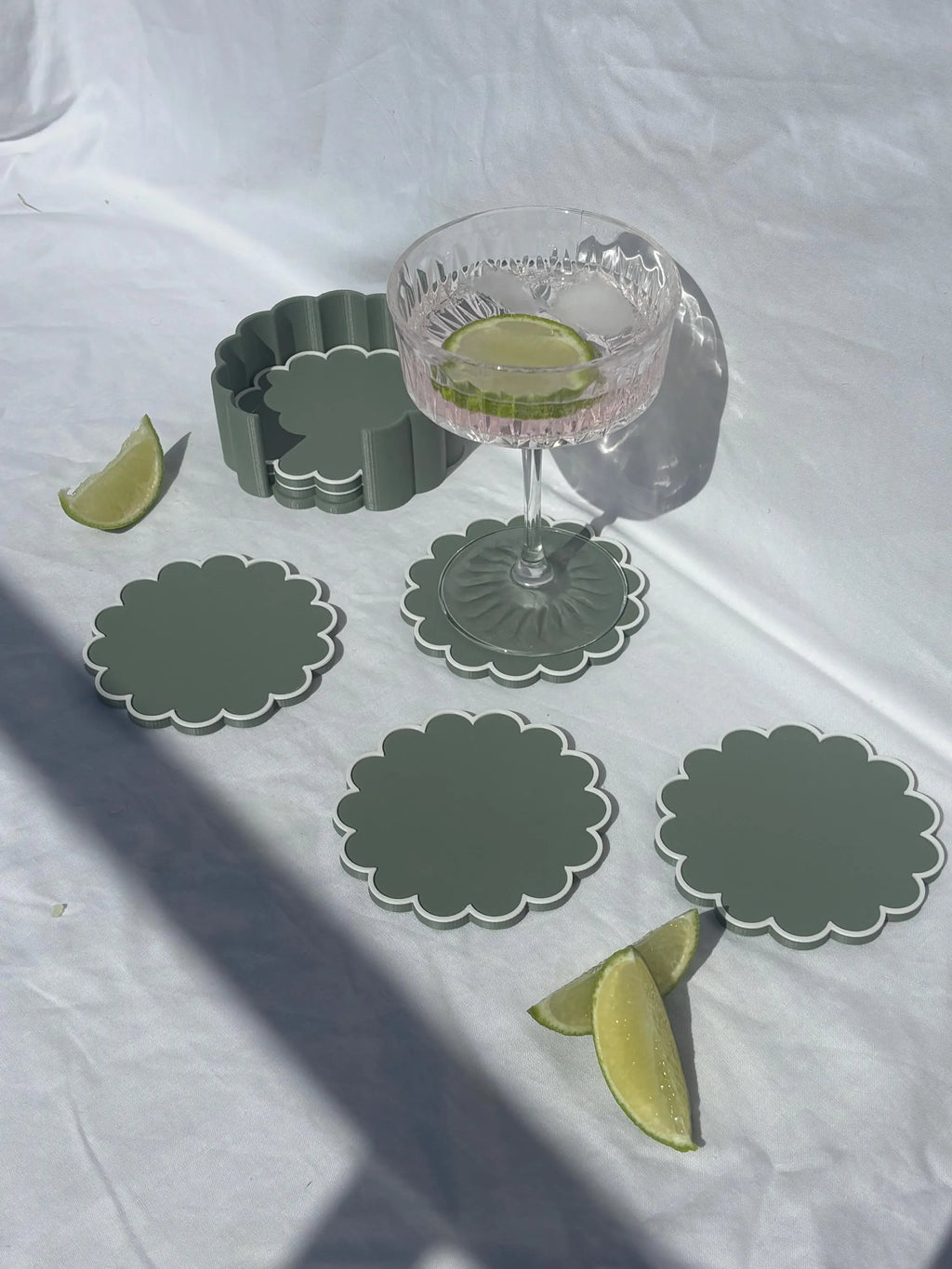 Scalloped Drink Coasters
