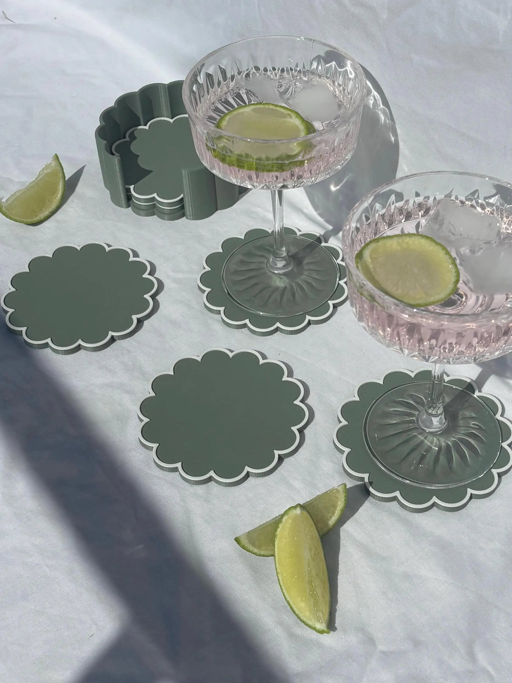Scalloped Drink Coasters