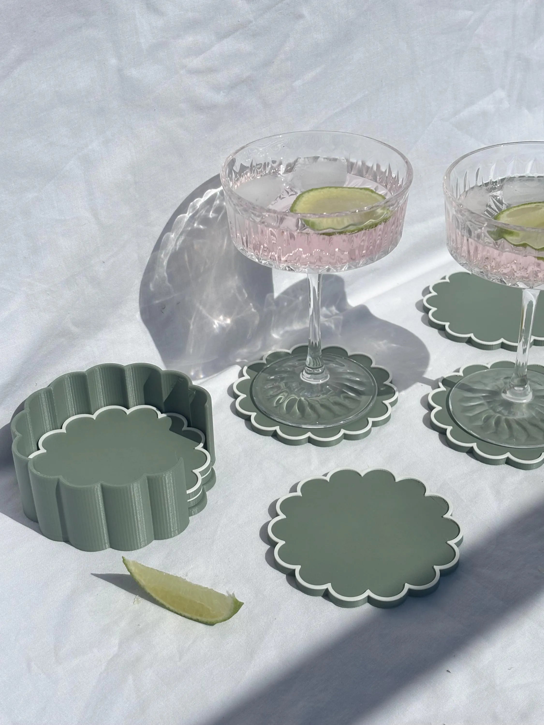 Scalloped Drink Coasters